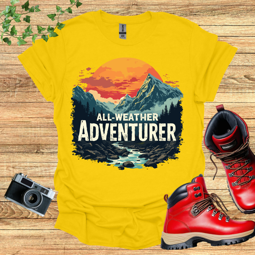 All Weather Adventurer Mountains and River T-Shirt