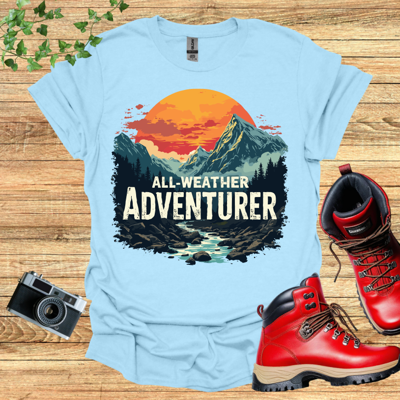 All Weather Adventurer Mountains and River T-Shirt