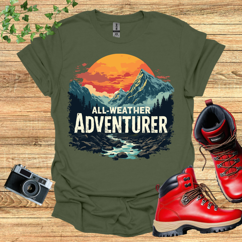 All Weather Adventurer Mountains and River T-Shirt