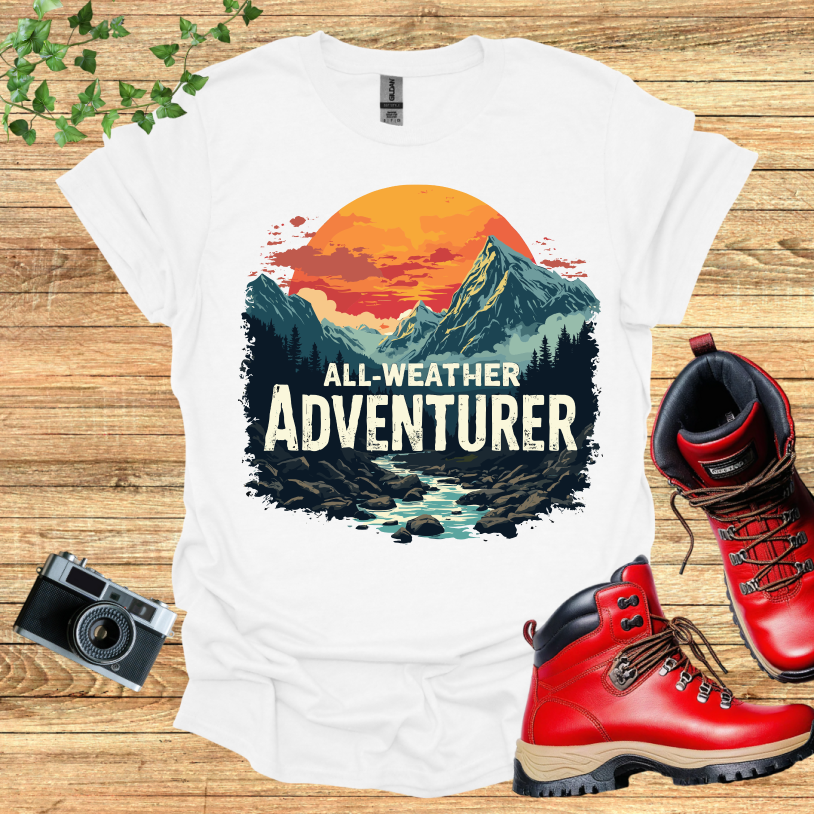 All Weather Adventurer Mountains and River T-Shirt