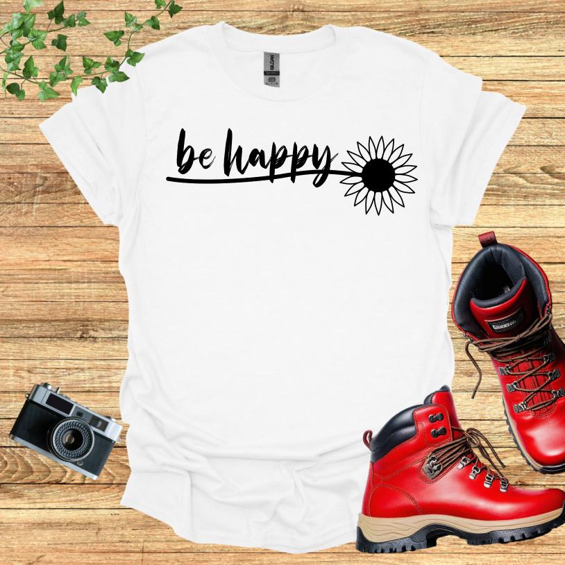 Be Happy Sunflower T-Shirt