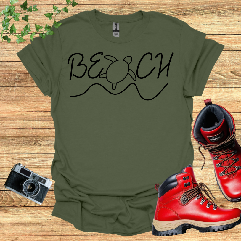 Beach Turtle Wave T-Shirt