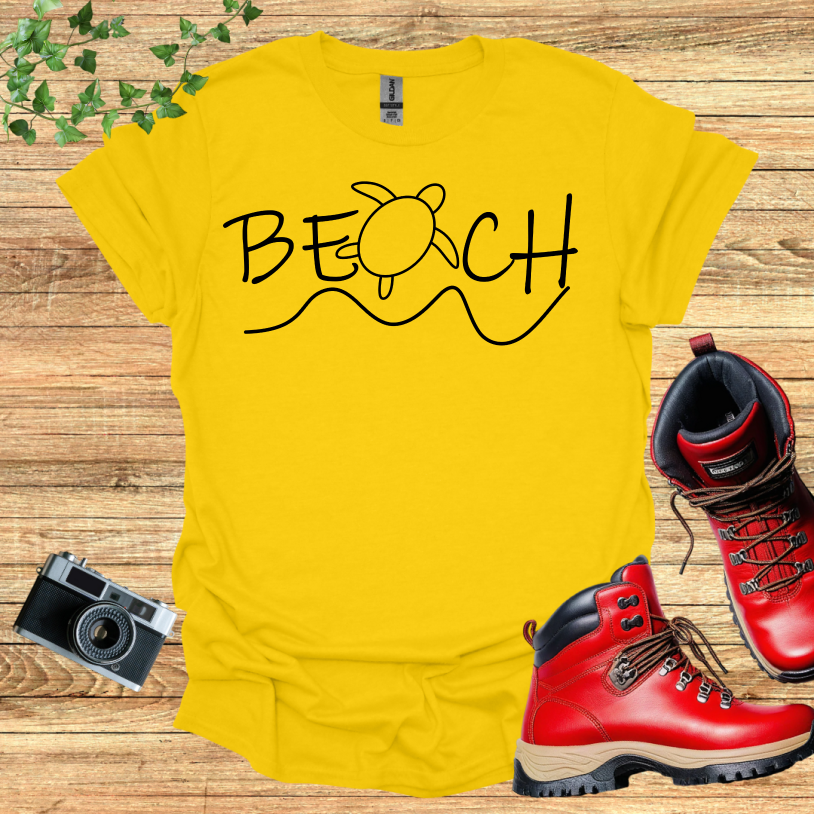 Beach Turtle Waves T-Shirt