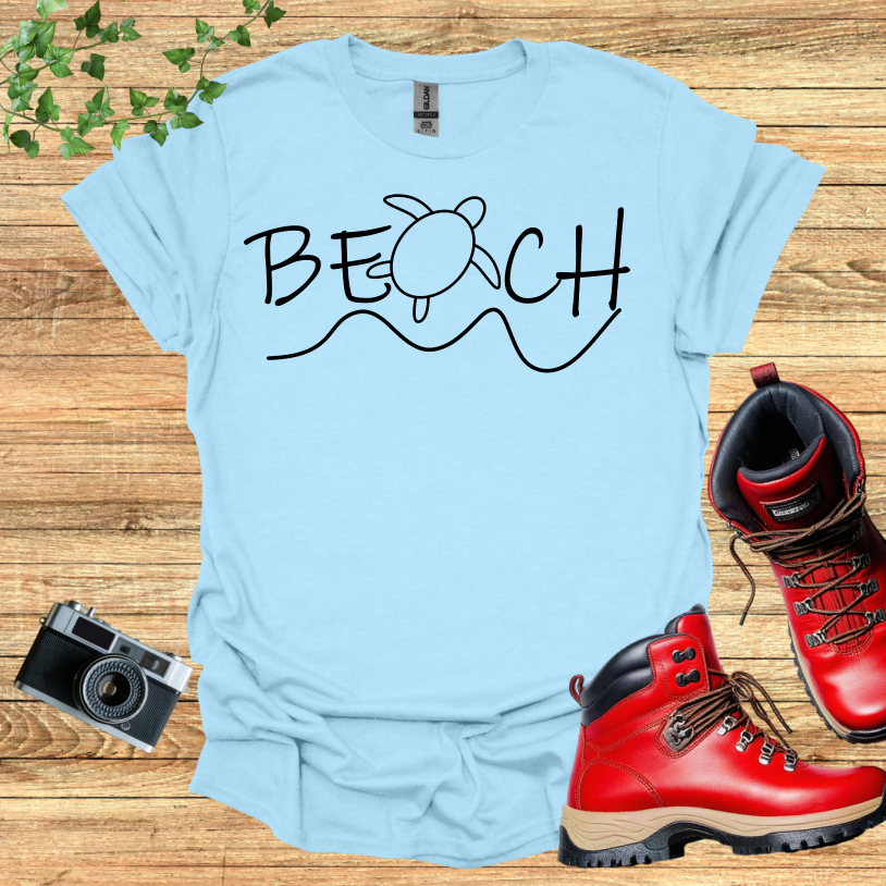 Beach Turtle Waves T-Shirt