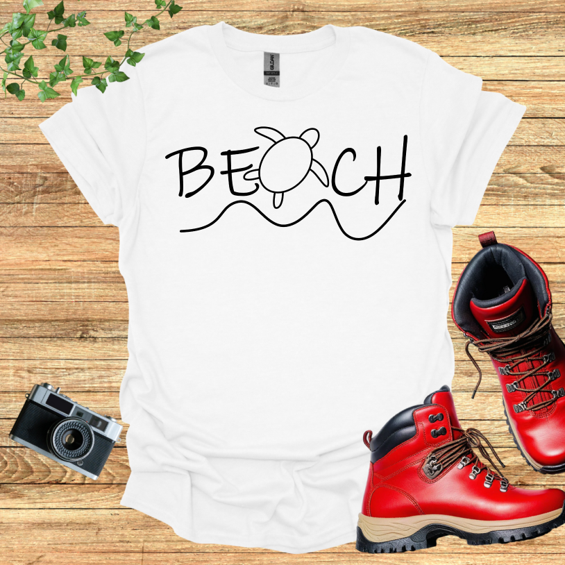 Beach Turtle Waves T-Shirt