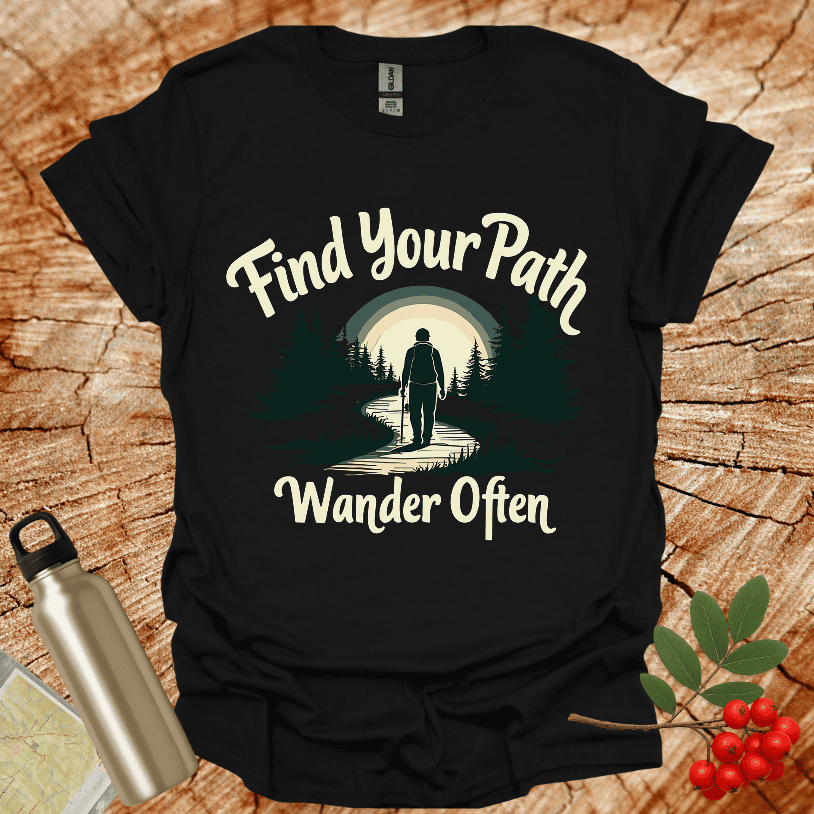Find Your Path Wander Often Rainbow T-Shirt