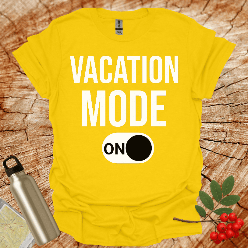 Vacation Mode ON Black T-Shirt