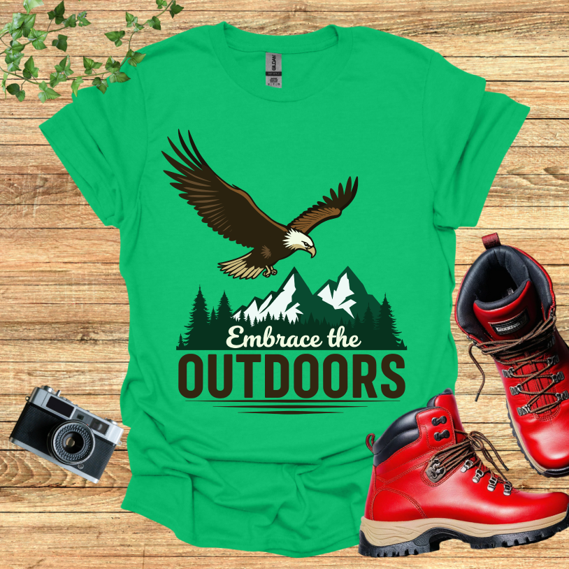 Embrace the Outdoors Eagle Snowy Mountains T-Shirt