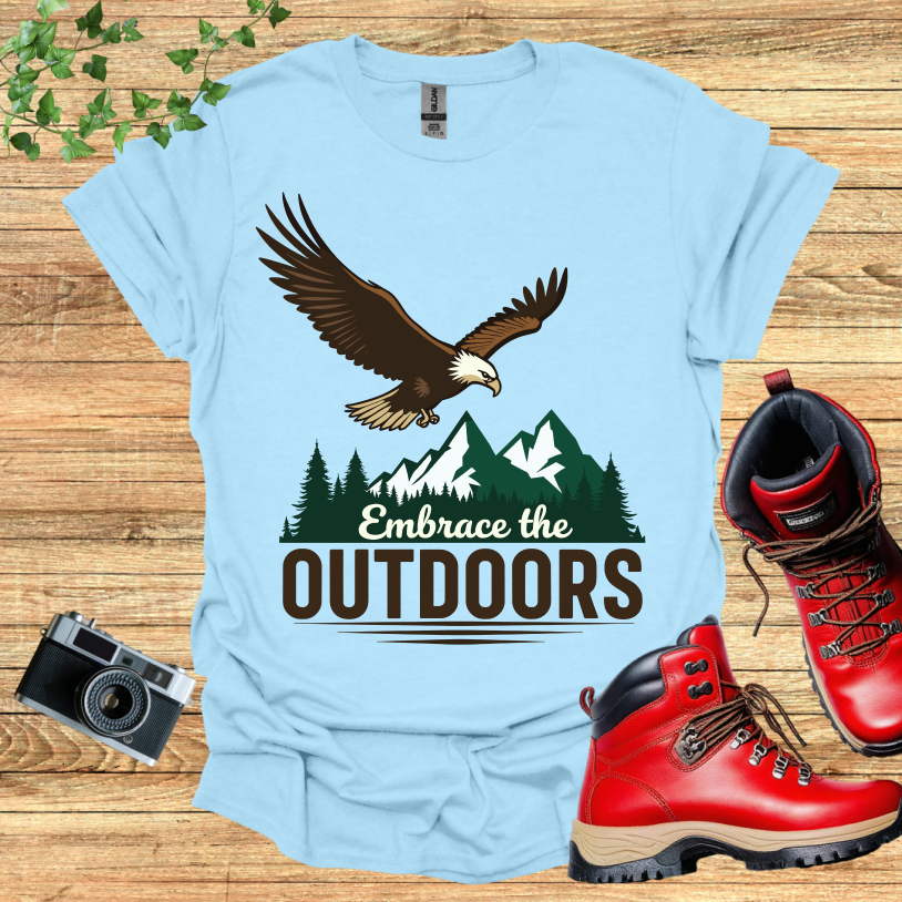 Embrace the Outdoors Eagle Snowy Mountains T-Shirt