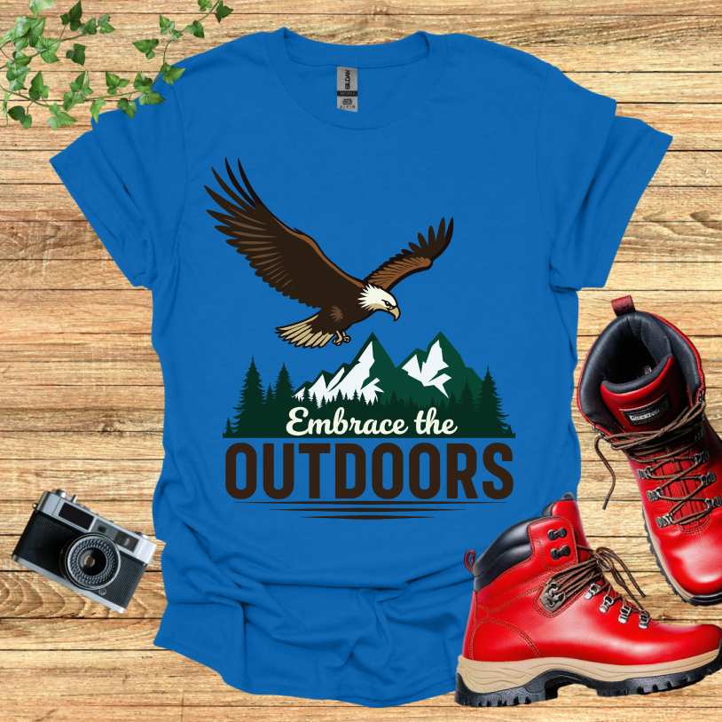 Embrace the Outdoors Eagle Snowy Mountains T-Shirt