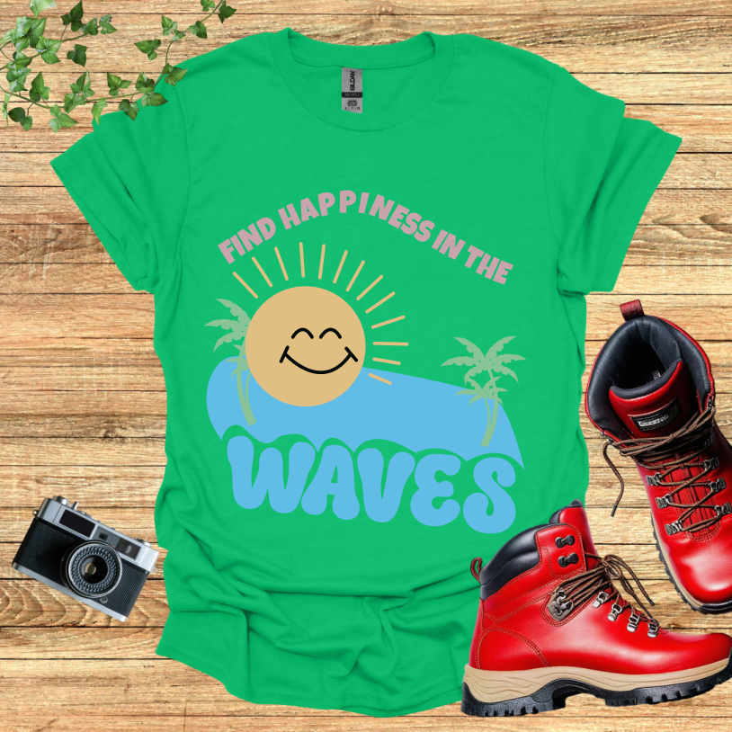 Find Hapiness In The Waves T-Shirt