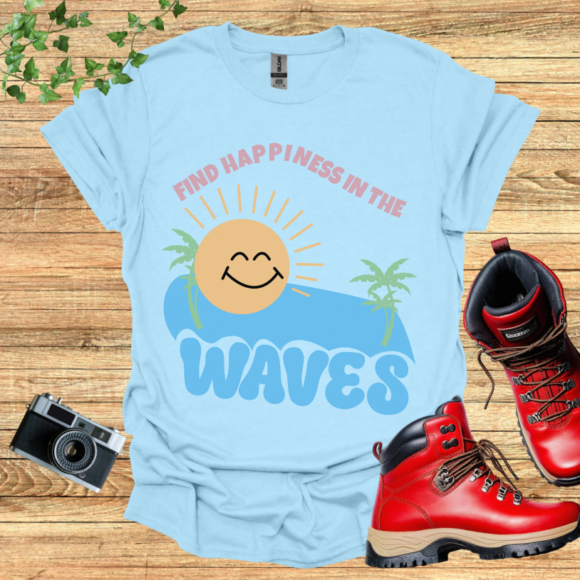 Find Hapiness In The Waves T-Shirt