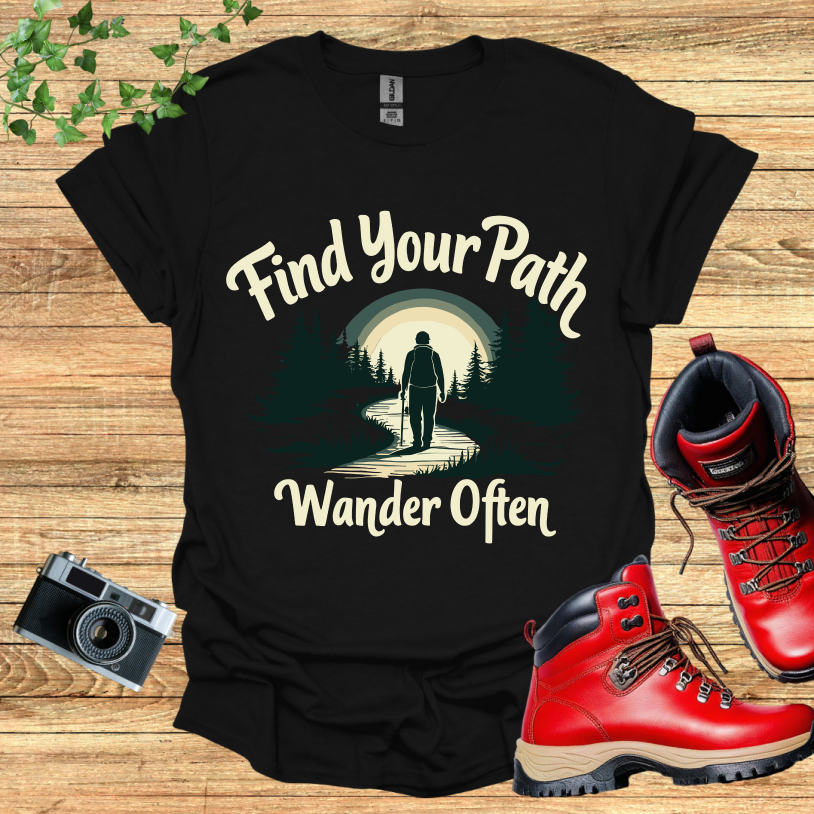 Find Your Path Wander Often Rainbow T-Shirt