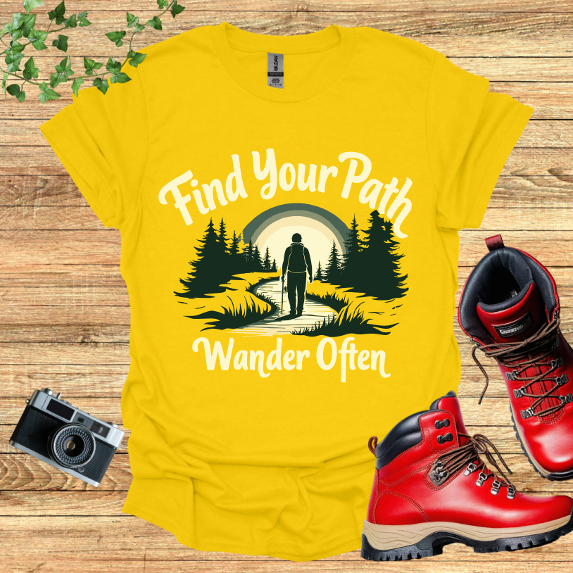 Find Your Path Wander Often Rainbow T-Shirt
