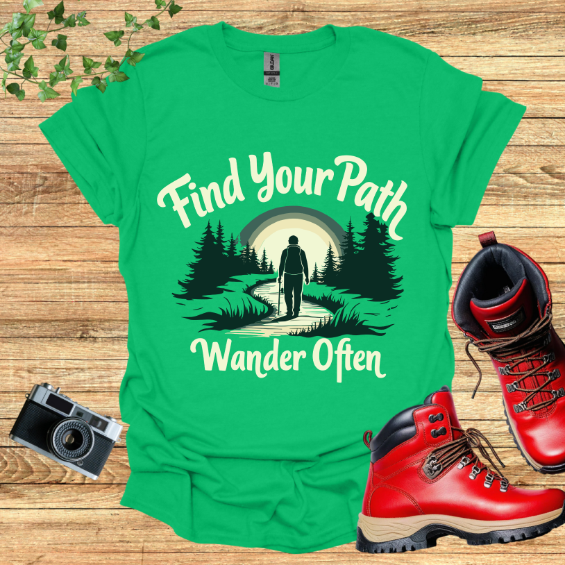 Find Your Path Wander Often Rainbow T-Shirt