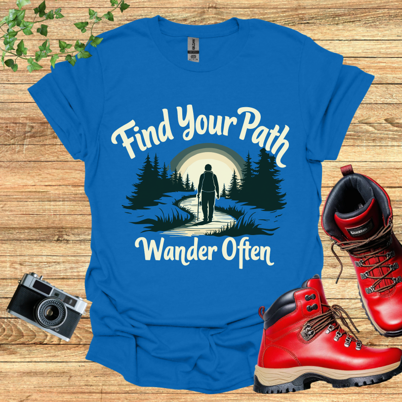 Find Your Path Wander Often Rainbow T-Shirt