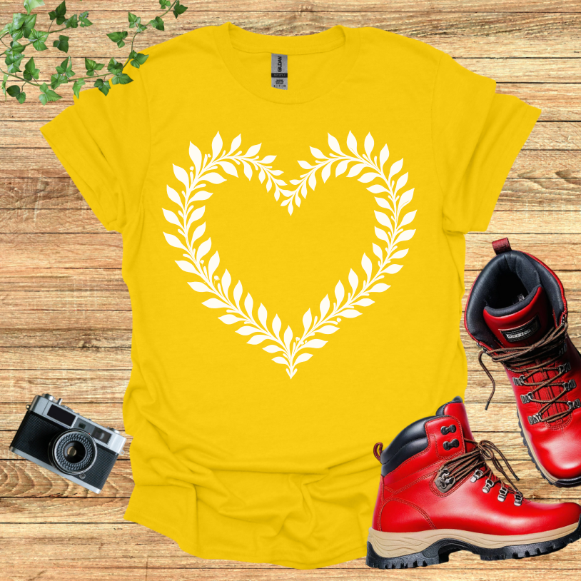 Flower heart shaped T-Shirt