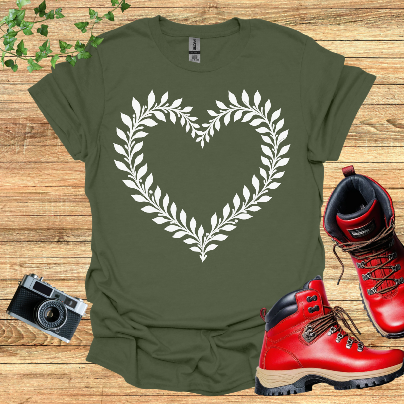 Flower heart shaped T-Shirt