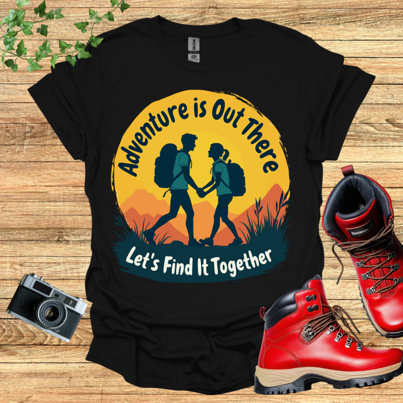Girl Boy Hiker Lets find it Together T-Shirt