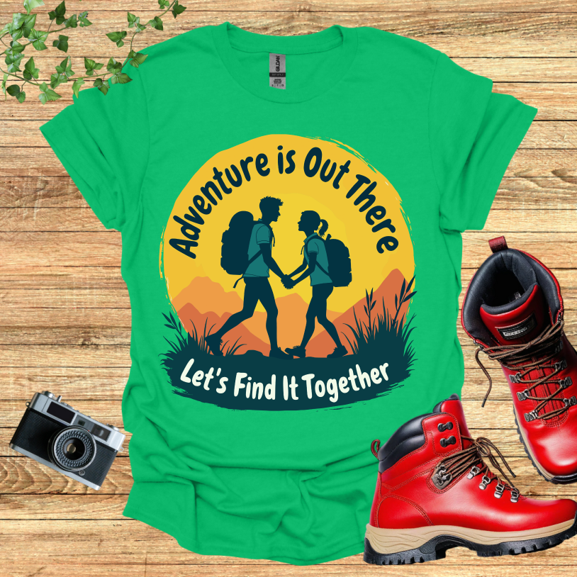 Girl Boy Hiker Lets find it Together T-Shirt