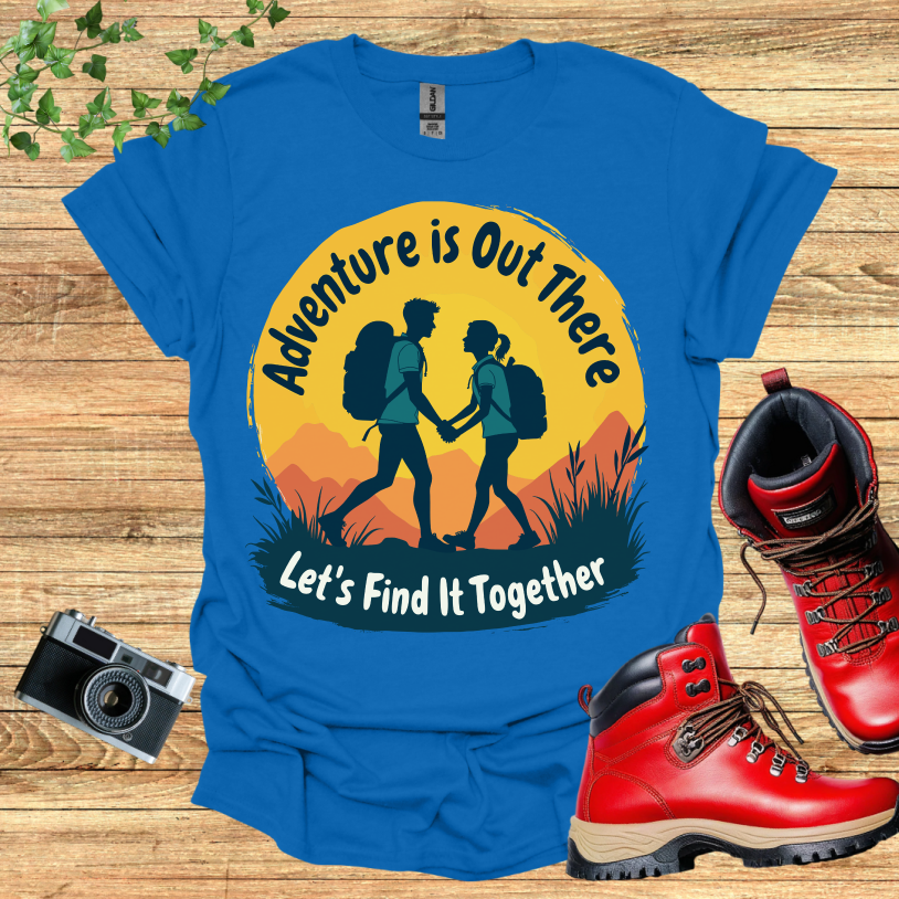 Girl Boy Hiker Lets find it Together T-Shirt