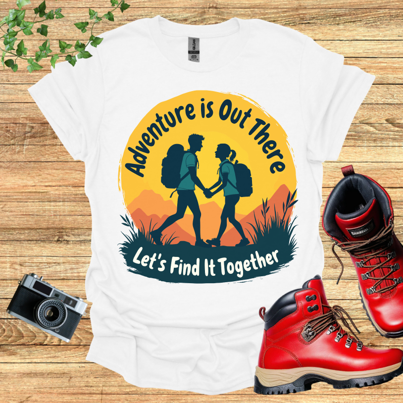 Girl Boy Hiker Lets find it Together T-Shirt