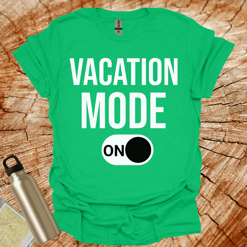 Vacation Mode ON Black T-Shirt