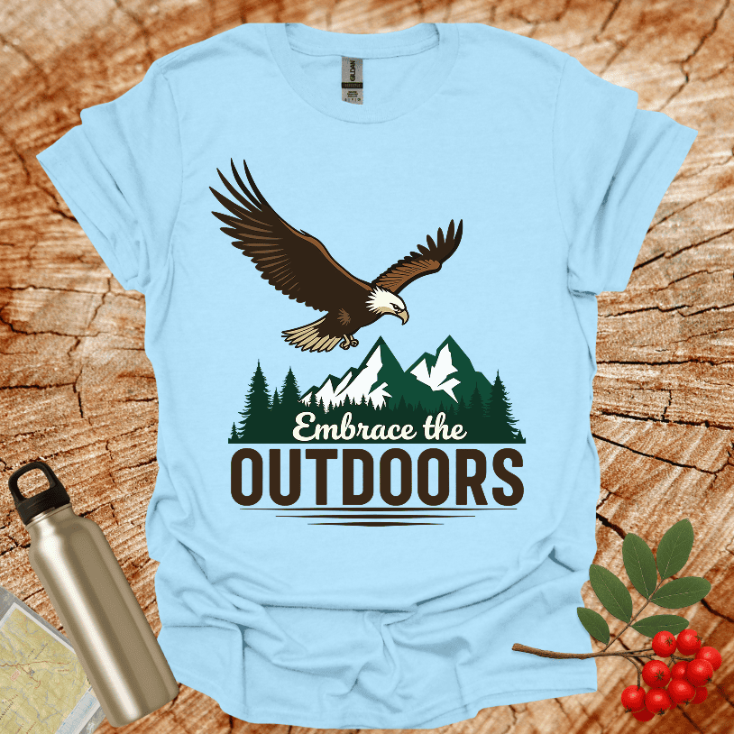 Embrace the Outdoors Eagle Snowy Mountains T-Shirt