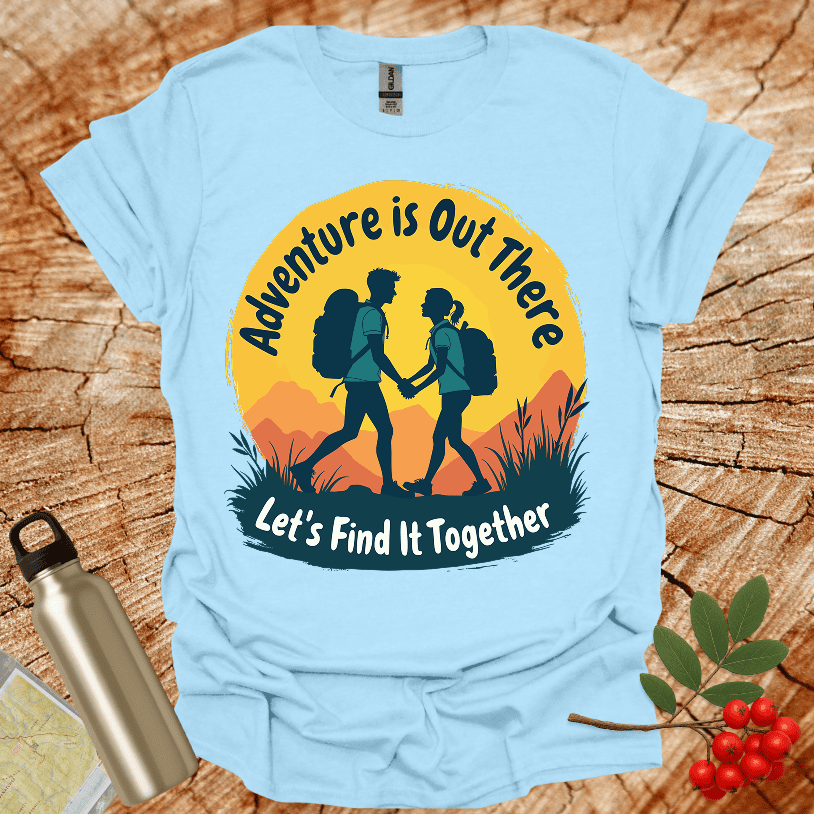 Girl Boy Hiker Lets find it Together T-Shirt