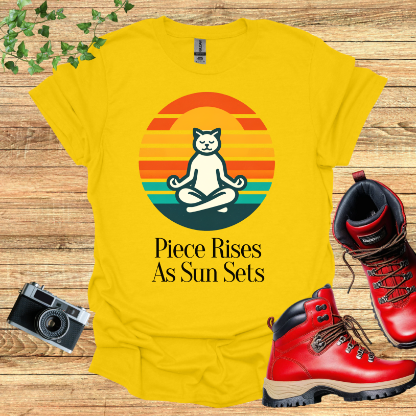 Piece Rises As Sun Sets T-Shirt