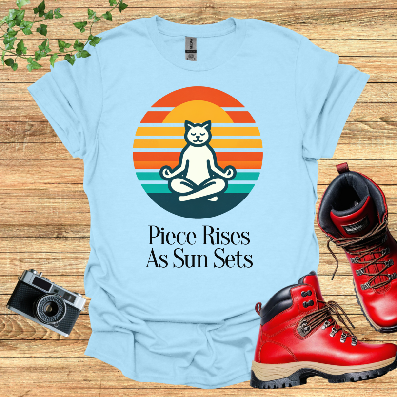 Piece Rises As Sun Sets T-Shirt