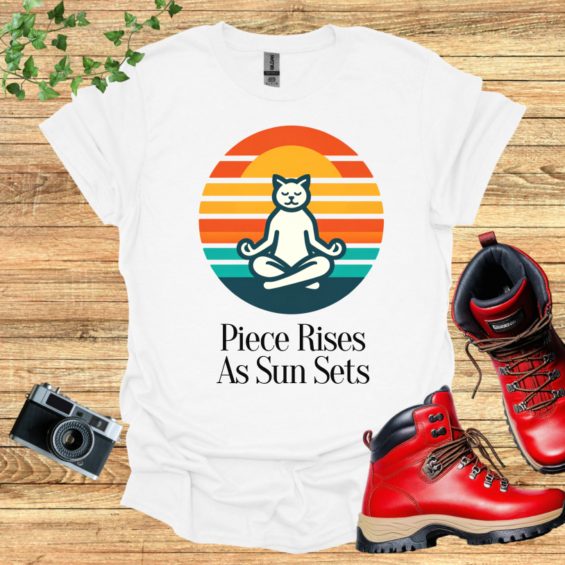 Piece Rises As Sun Sets T-Shirt
