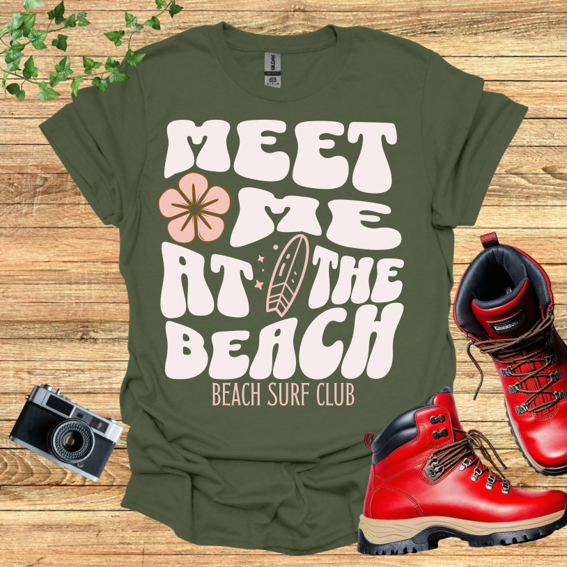 Meet Me At The Beach Surf Club T-Shirt