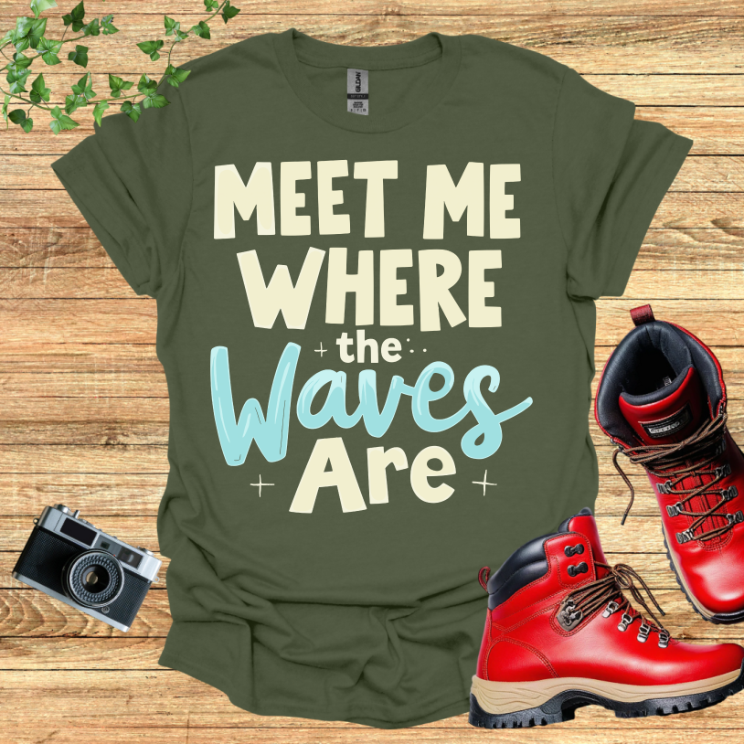 Meet Me Where The Waves Are Stars T-Shirt