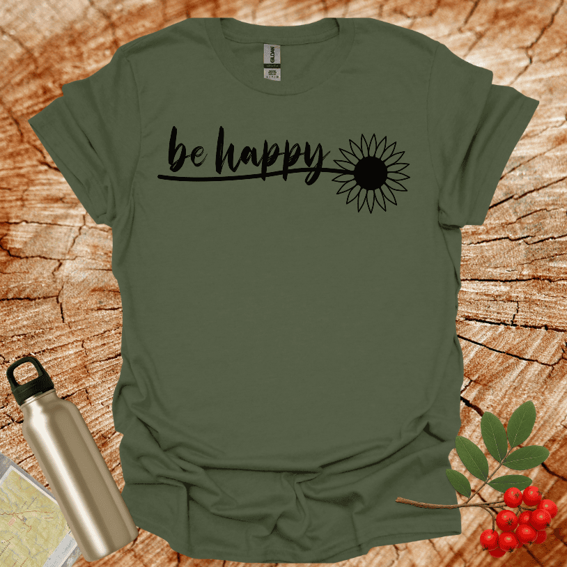 Be Happy Sunflower T-Shirt