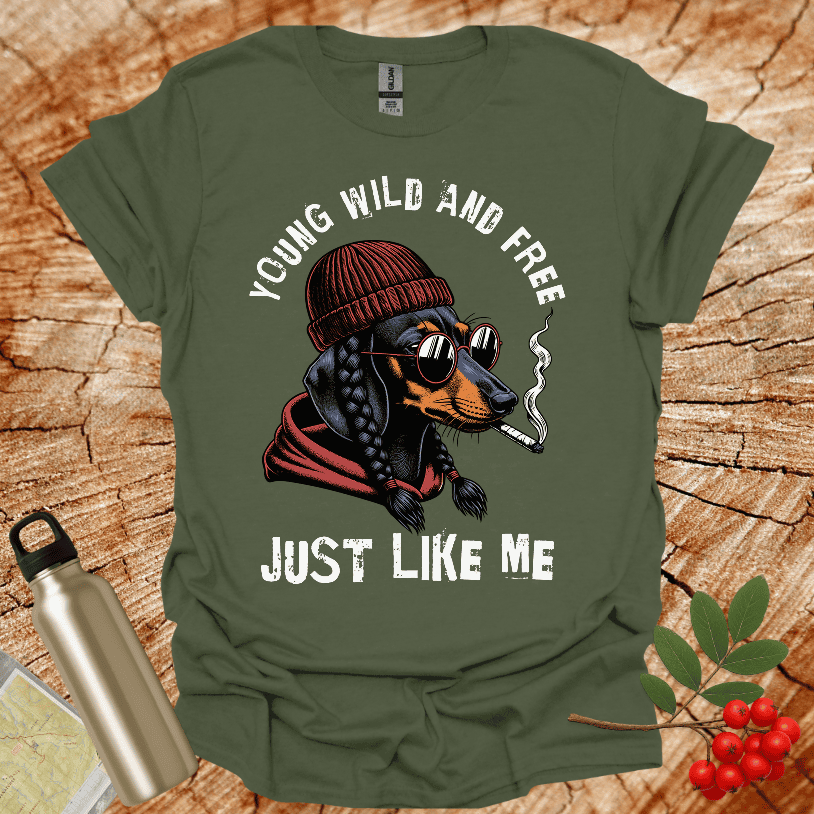 Dachshund Wild and Free T-Shirt