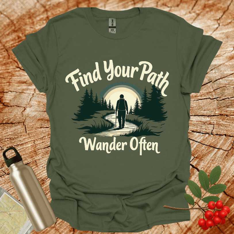 Find Your Path Wander Often Rainbow T-Shirt