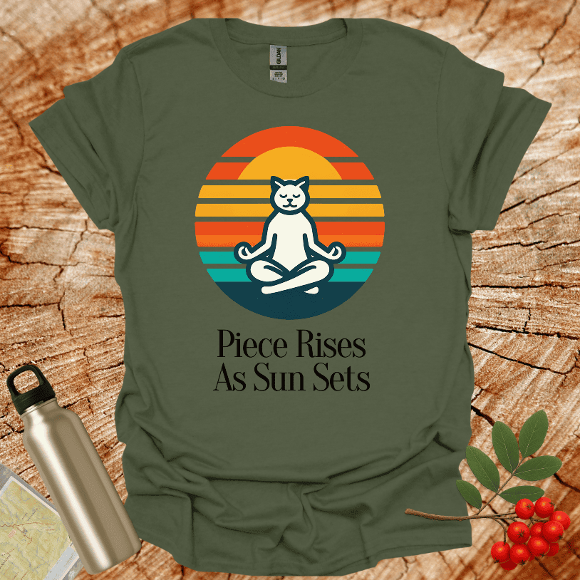 Piece Rises As Sun Sets T-Shirt