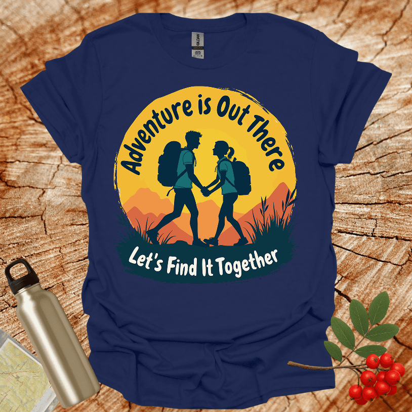 Girl Boy Hiker Lets find it Together T-Shirt