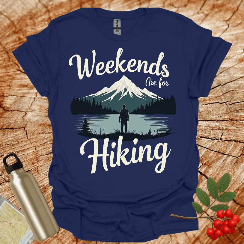 Weekends Are For Hiking Snowy Mountain T-Shirt