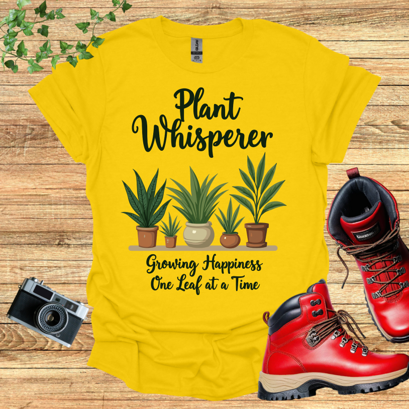 Plant Whisperer Growing Hapiness Leafe T-Shirt