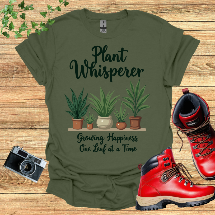Plant Whisperer Growing Hapiness Leafe T-Shirt