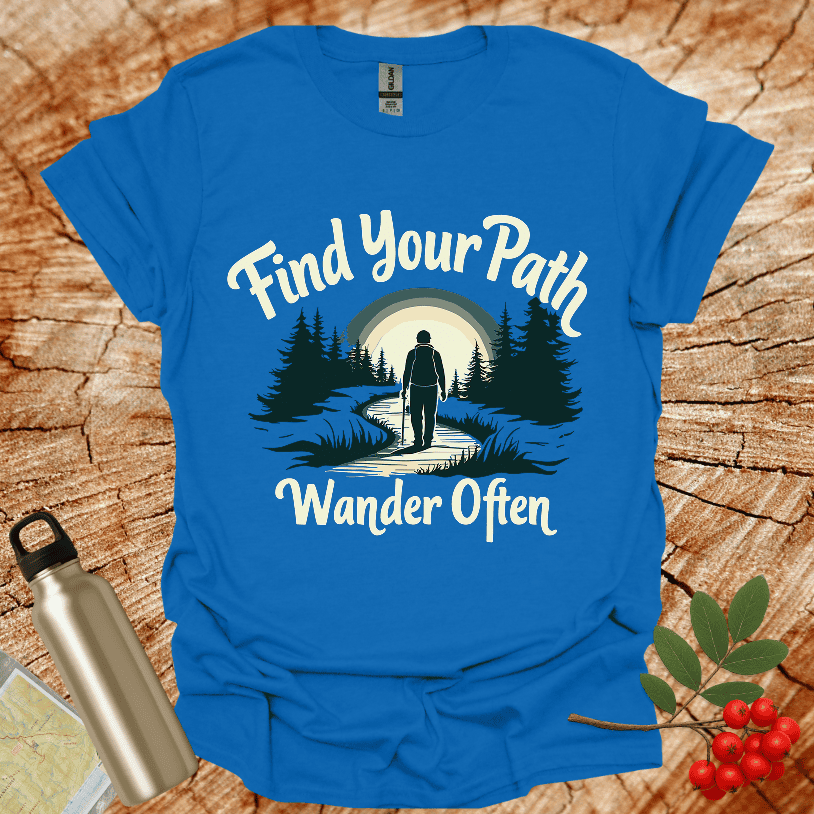 Find Your Path Wander Often Rainbow T-Shirt