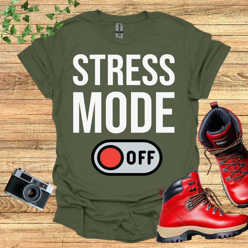 Stress Mode OFF Red T-Shirt