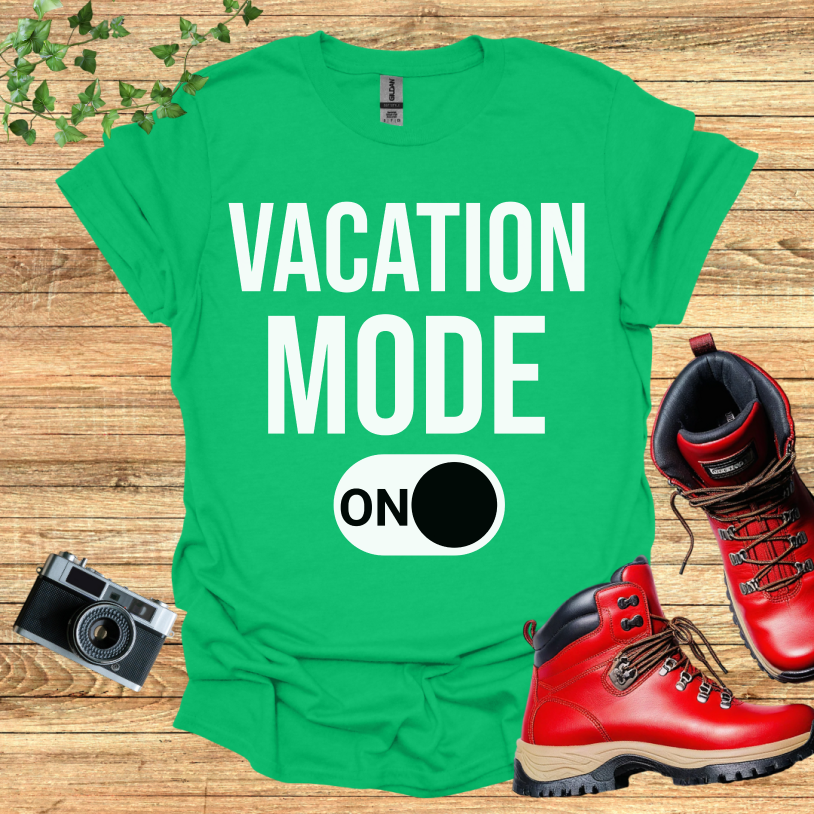 Vacation Mode ON Black T-Shirt