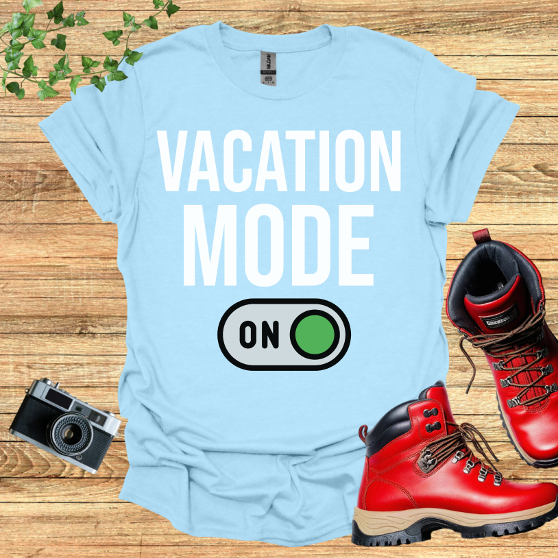 Vacation Mode ON Green T-Shirt