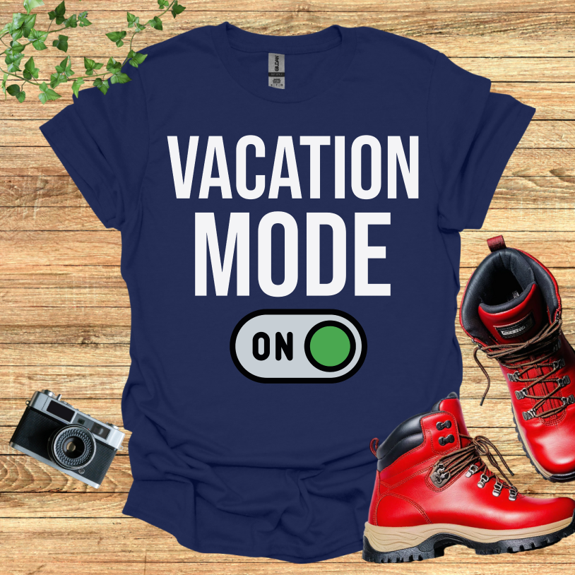 Vacation Mode ON Green T-Shirt
