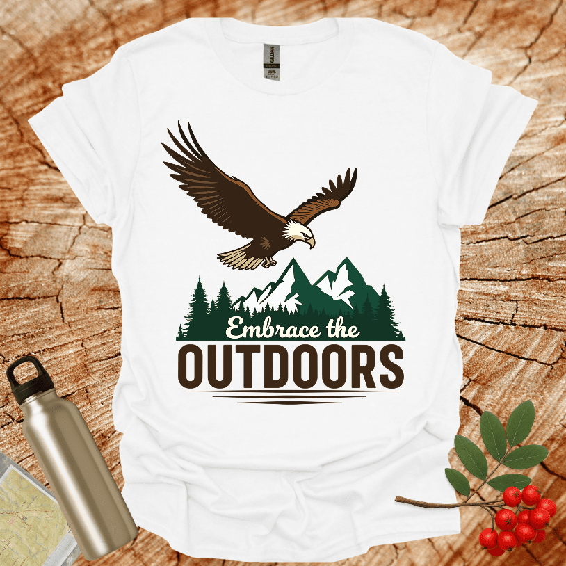 Embrace the Outdoors Eagle Snowy Mountains T-Shirt