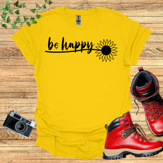 Be Happy Sunflower T-Shirt