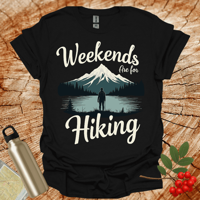 Weekends Are For Hiking Snowy Mountain T-Shirt